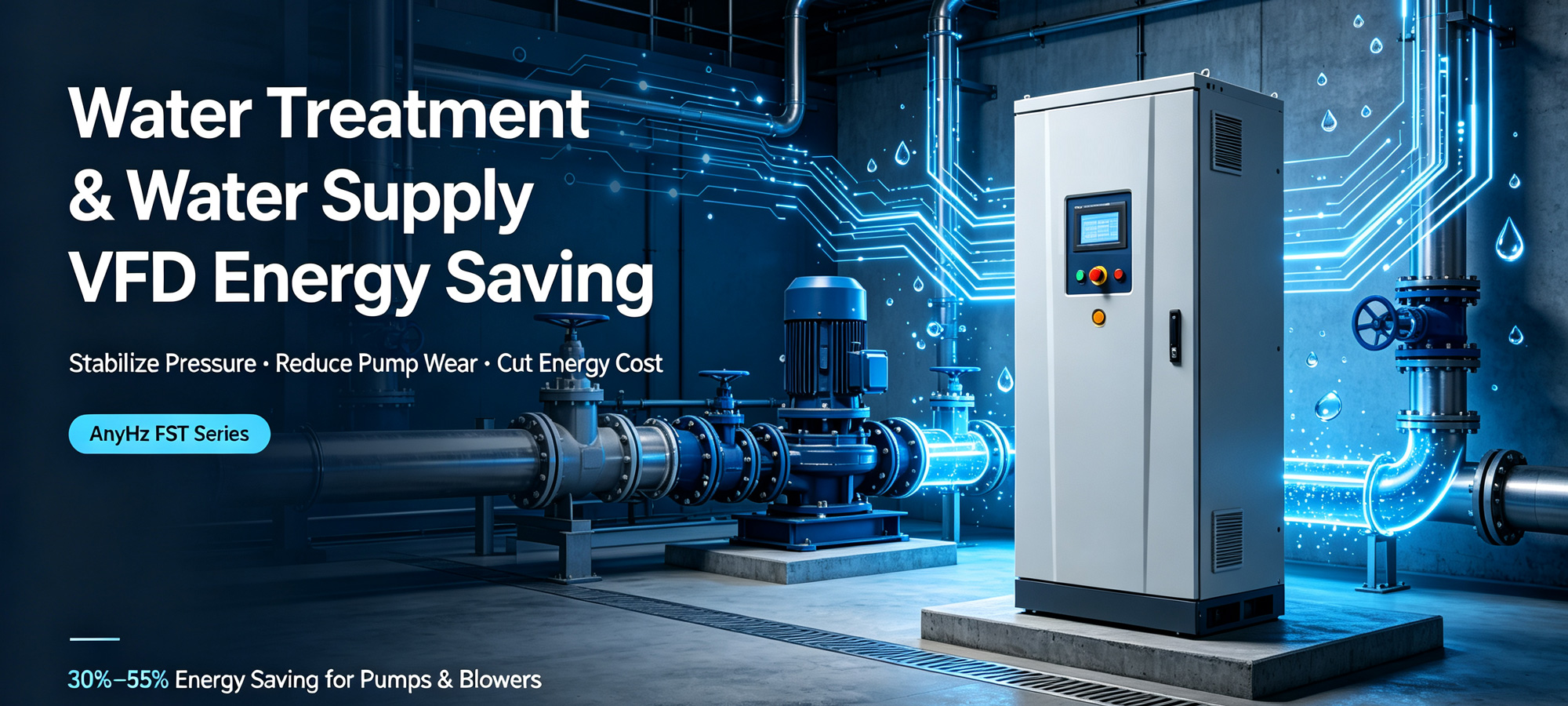 Water Treatment & Water Supply VFD Energy-Saving Solutions